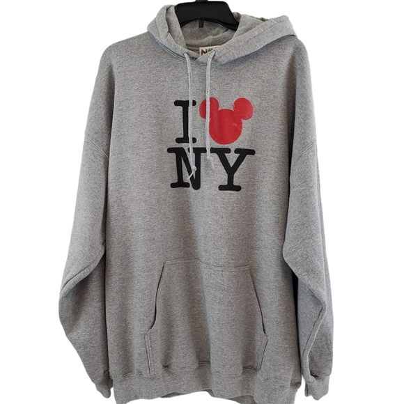 WORLD OF DISNEY HOODIE SWEATSHIRT "I HEART NY"